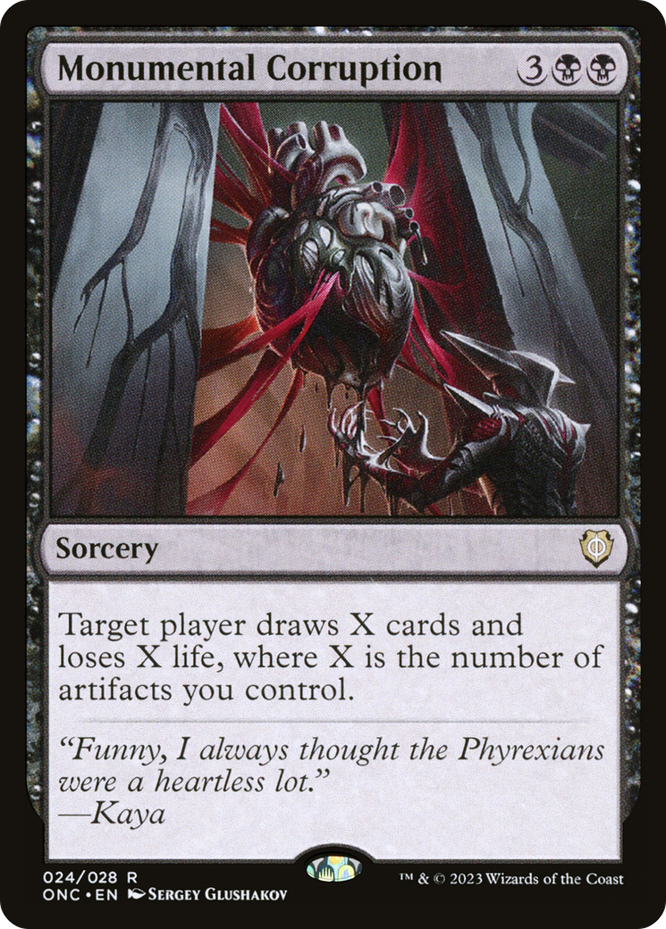 Monumental Corruption [Phyrexia: All Will Be One Commander] | Jomio and Rueliete's Cards and Comics