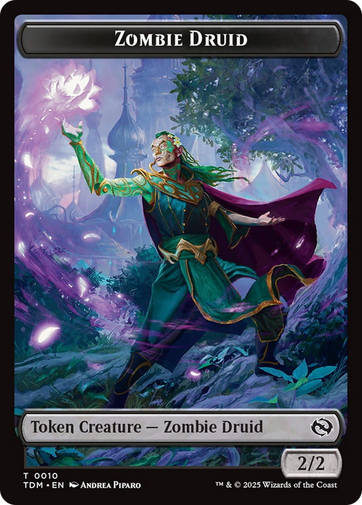 Zombie Druid // Treasure Double-Sided Token [Tarkir: Dragonstorm Tokens] | Jomio and Rueliete's Cards and Comics