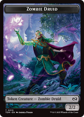 Zombie Druid // Treasure Double-Sided Token [Tarkir: Dragonstorm Tokens] | Jomio and Rueliete's Cards and Comics