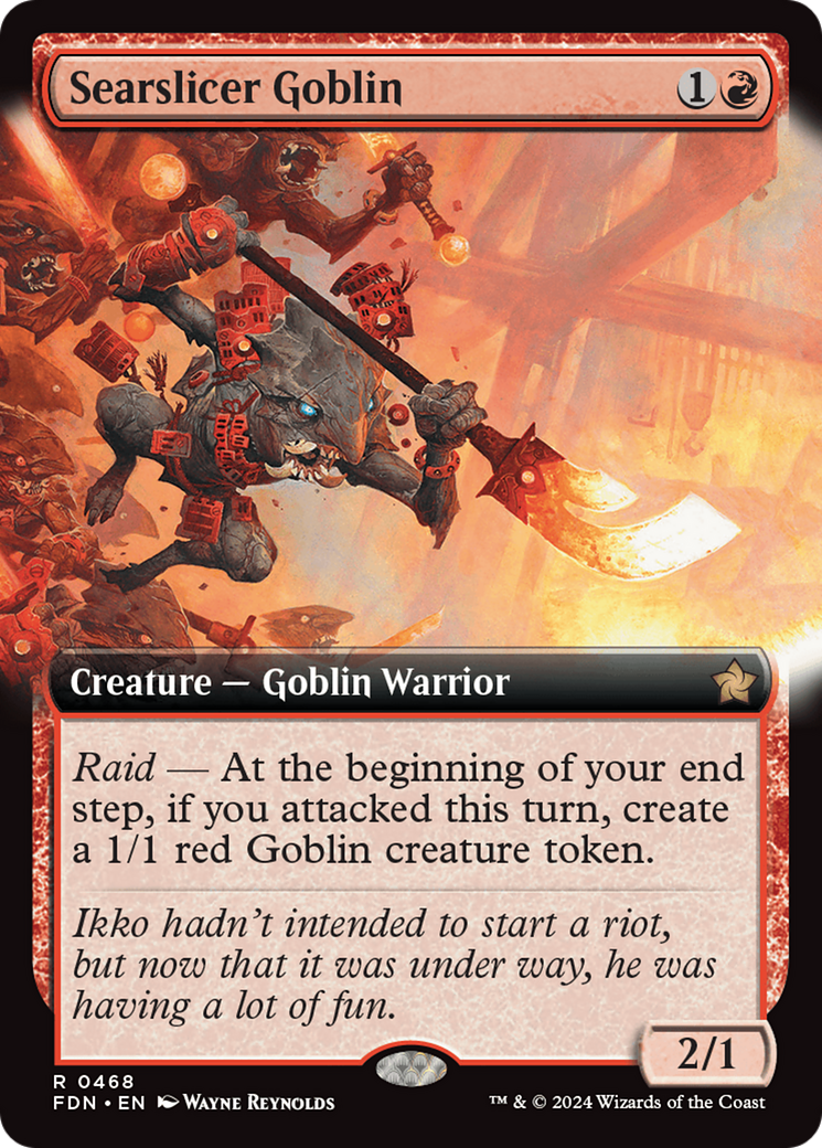 Searslicer Goblin (Extended Art) [Foundations] | Jomio and Rueliete's Cards and Comics