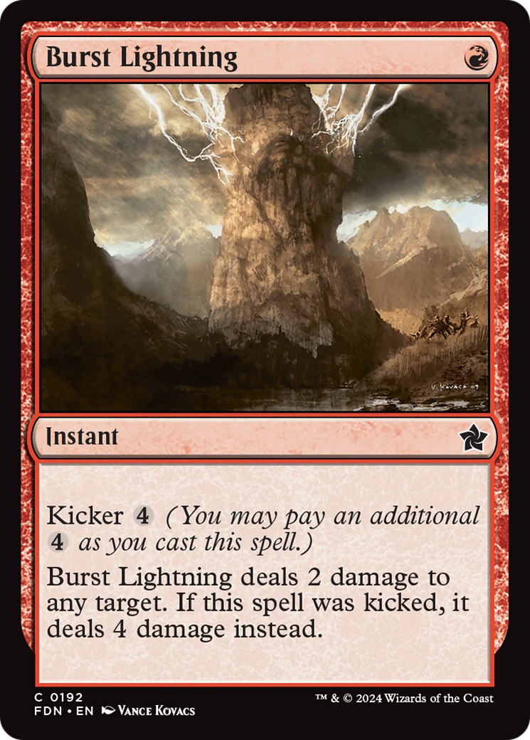 Burst Lightning [Foundations] | Jomio and Rueliete's Cards and Comics