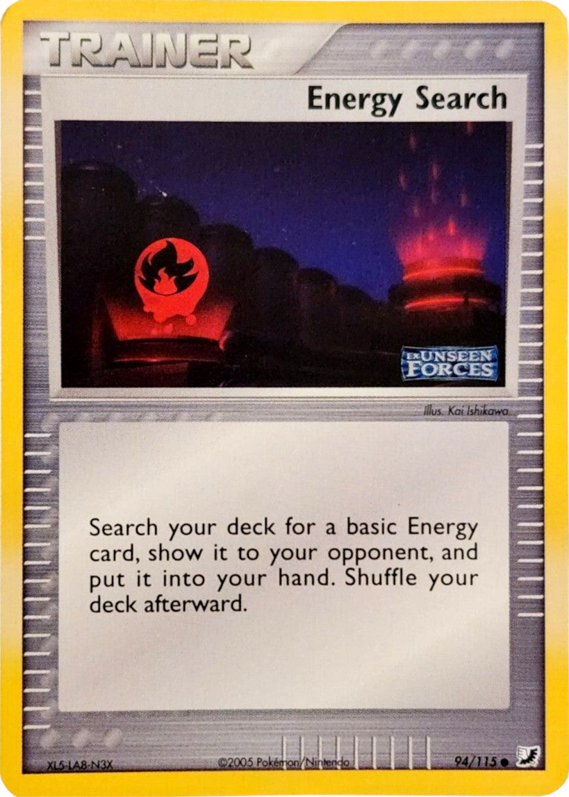 Energy Search (94/115) (Stamped) [EX: Unseen Forces] | Jomio and Rueliete's Cards and Comics