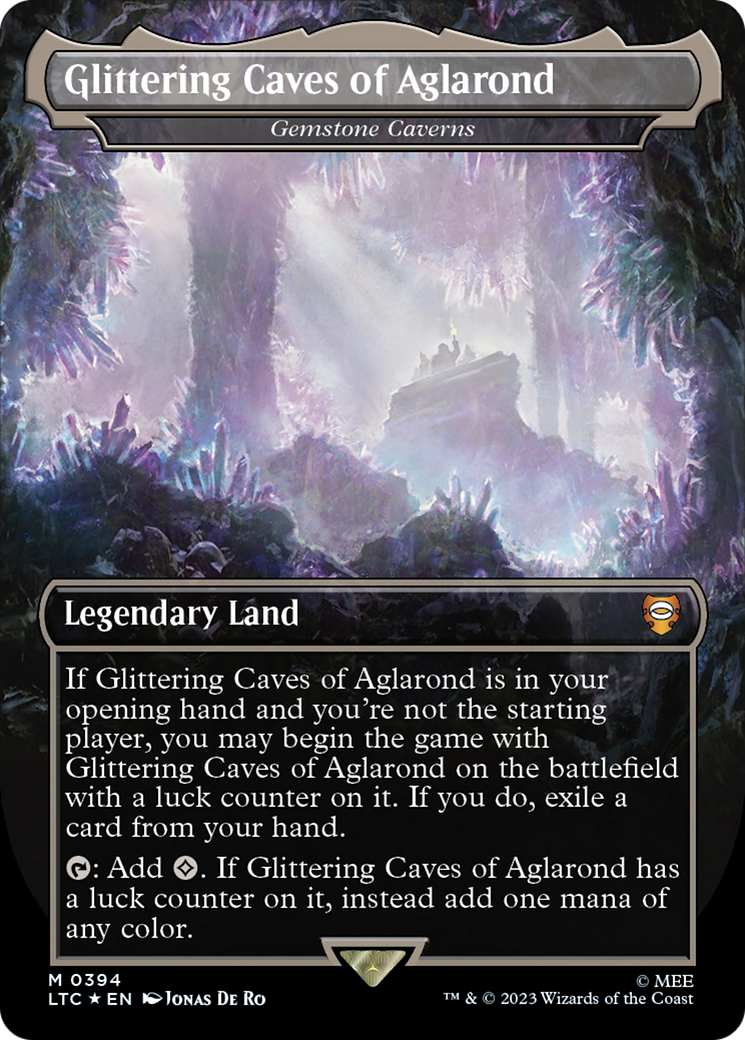 Glittering Caves of Aglarond - Gemstone Caverns (Surge Foil Realms and Relics) [The Lord of the Rings: Tales of Middle-Earth Commander] | Jomio and Rueliete's Cards and Comics