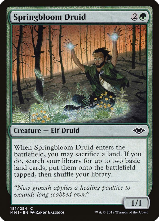 Springbloom Druid [Modern Horizons] | Jomio and Rueliete's Cards and Comics