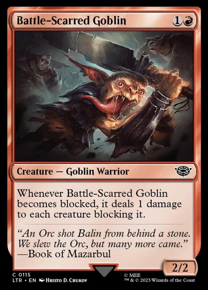 Battle-Scarred Goblin [The Lord of the Rings: Tales of Middle-Earth] | Jomio and Rueliete's Cards and Comics