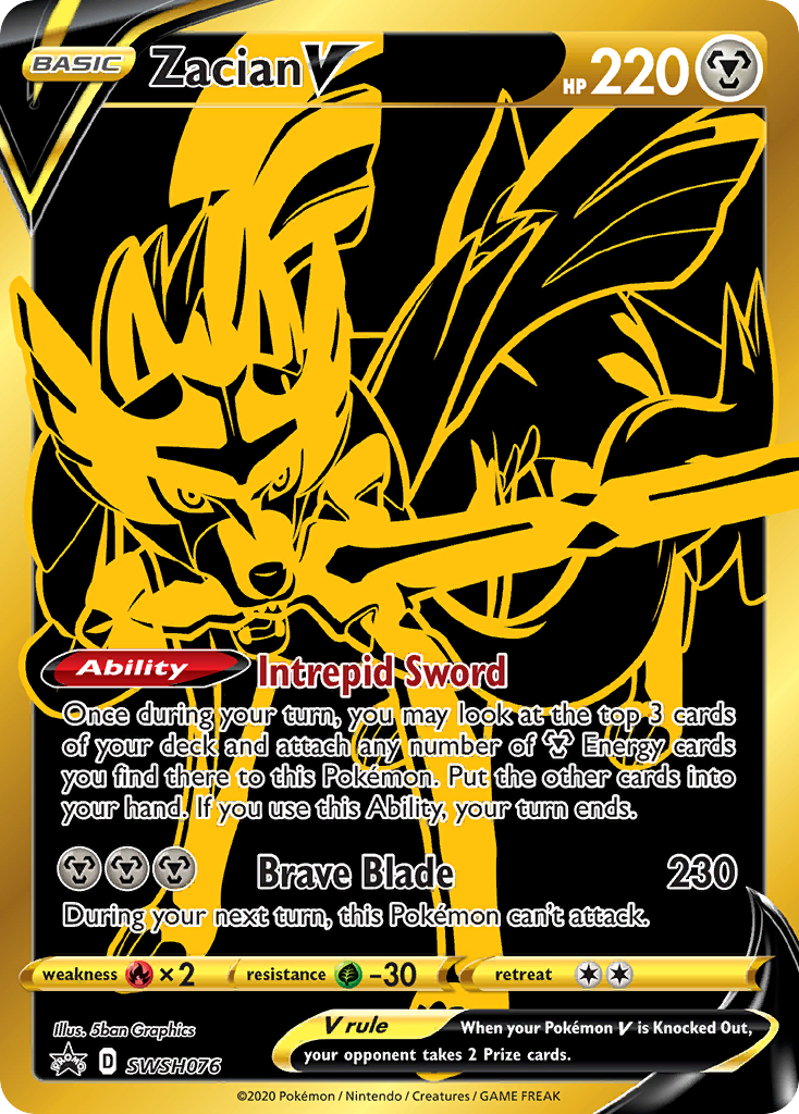 Zacian V (SWSH076) [Sword & Shield: Black Star Promos] | Jomio and Rueliete's Cards and Comics