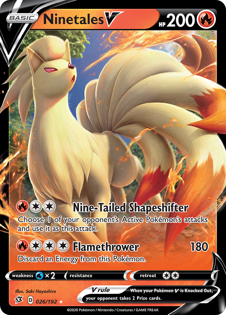 Ninetales V (026/192) [Sword & Shield: Rebel Clash] | Jomio and Rueliete's Cards and Comics