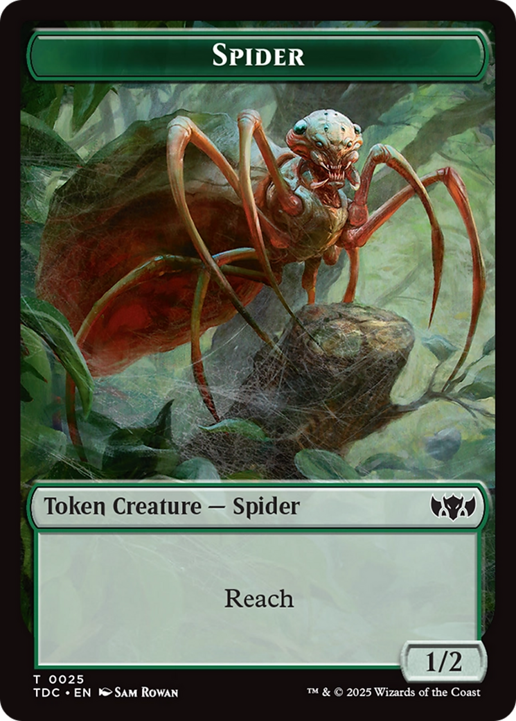 Wall // Spider Double-Sided Token [Tarkir: Dragonstorm Commander Tokens] | Jomio and Rueliete's Cards and Comics