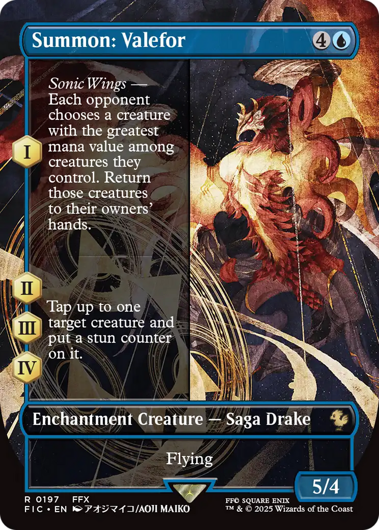 Summon: Valefor (Borderless) [FINAL FANTASY Commander] | Jomio and Rueliete's Cards and Comics