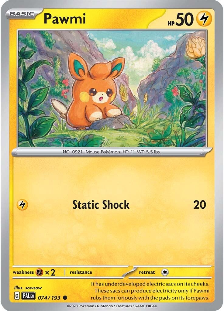Pawmi (074/193) [Scarlet & Violet: Paldea Evolved] | Jomio and Rueliete's Cards and Comics