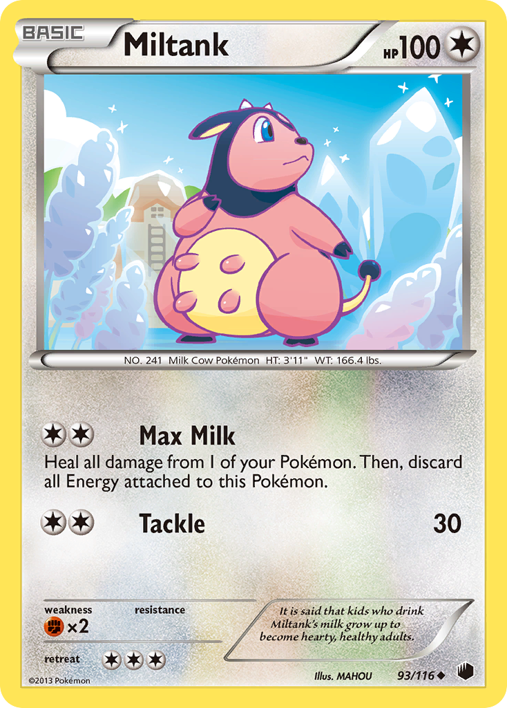 Miltank (93/116) [Black & White: Plasma Freeze] | Jomio and Rueliete's Cards and Comics