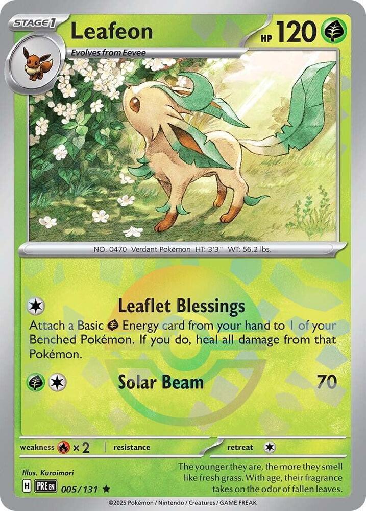 Leafeon (005/131) (Poke Ball Pattern) [Scarlet & Violet: Prismatic Evolutions] | Jomio and Rueliete's Cards and Comics