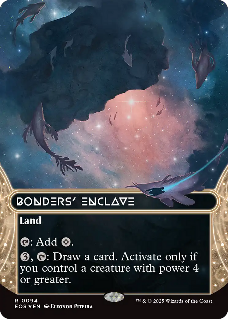 Bonders' Enclave (0094) (Borderless) (Galaxy Foil) [Edge of Eternities: Stellar Sights] | Jomio and Rueliete's Cards and Comics