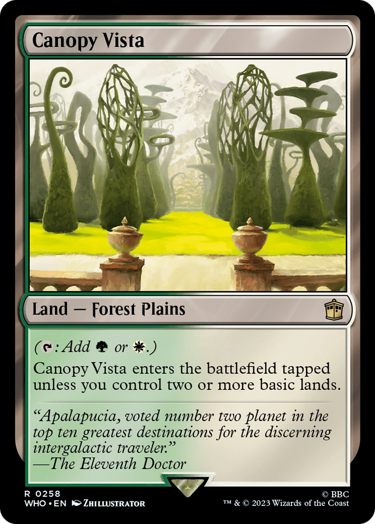 Canopy Vista [Doctor Who] | Jomio and Rueliete's Cards and Comics