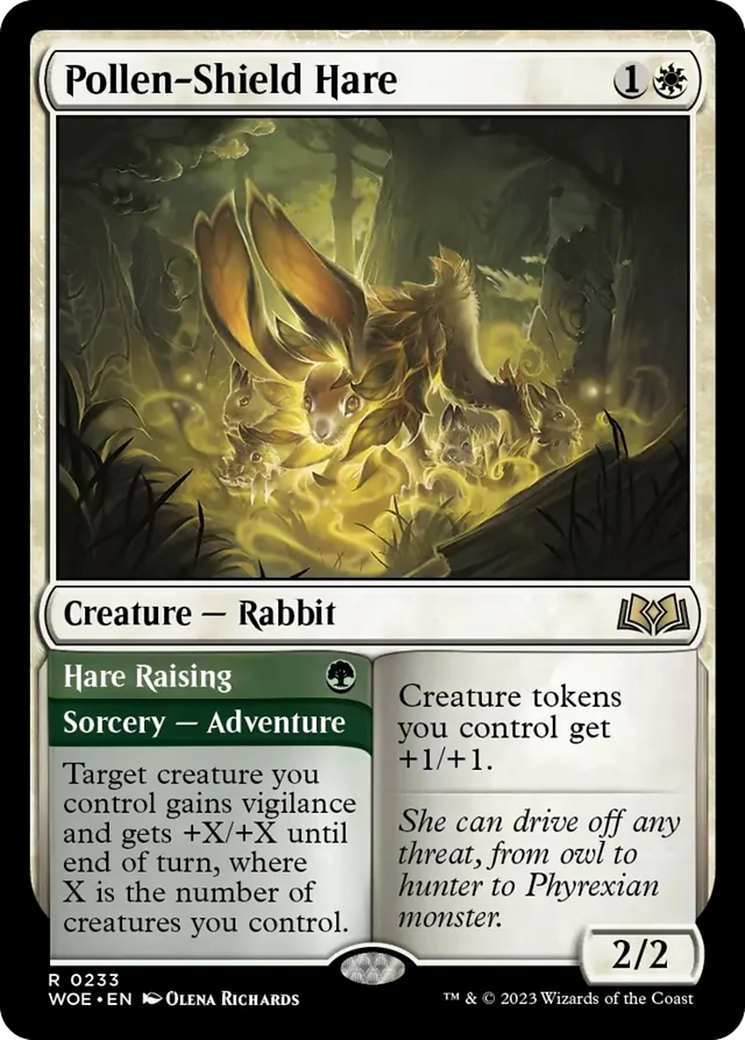 Pollen-Shield Hare // Hare Raising [Wilds of Eldraine] | Jomio and Rueliete's Cards and Comics