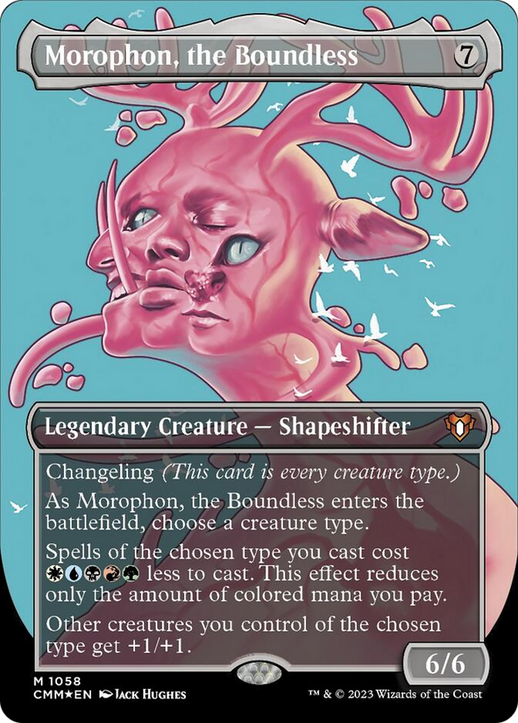 Morophon, the Boundless (Borderless Textured Foil Frame Break) [Commander Masters] | Jomio and Rueliete's Cards and Comics