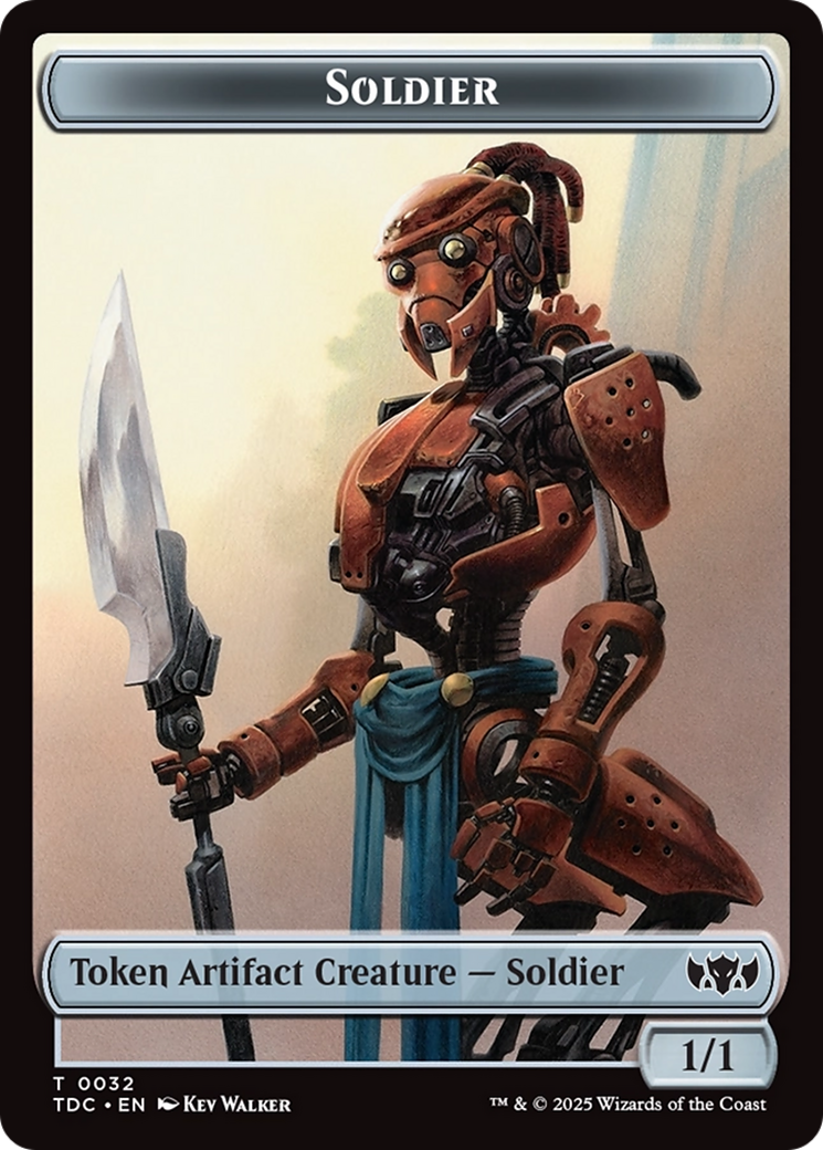 Solider (0032) // Copy Double-Sided Token [Tarkir: Dragonstorm Commander Tokens] | Jomio and Rueliete's Cards and Comics