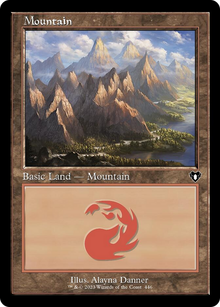 Mountain (446) (Retro) [Commander Masters] | Jomio and Rueliete's Cards and Comics
