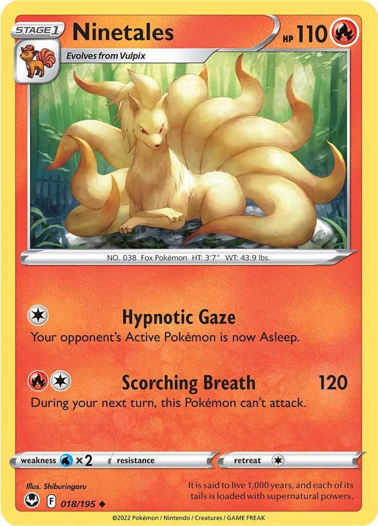 Ninetales (018/195) [Sword & Shield: Silver Tempest] | Jomio and Rueliete's Cards and Comics