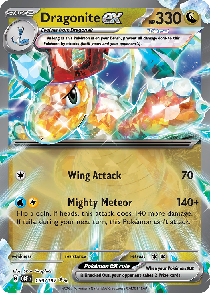 Dragonite ex (159/197) [Scarlet & Violet: Obsidian Flames] | Jomio and Rueliete's Cards and Comics