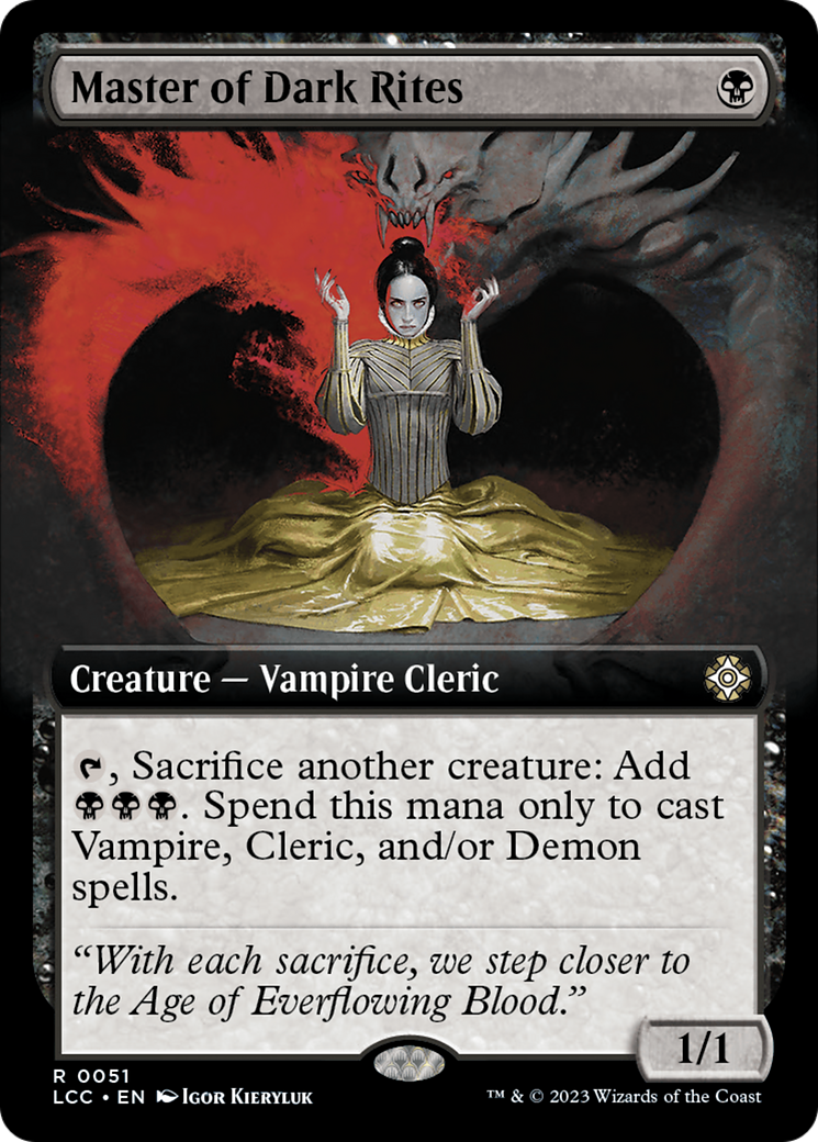 Master of Dark Rites (Extended Art) [The Lost Caverns of Ixalan Commander] | Jomio and Rueliete's Cards and Comics