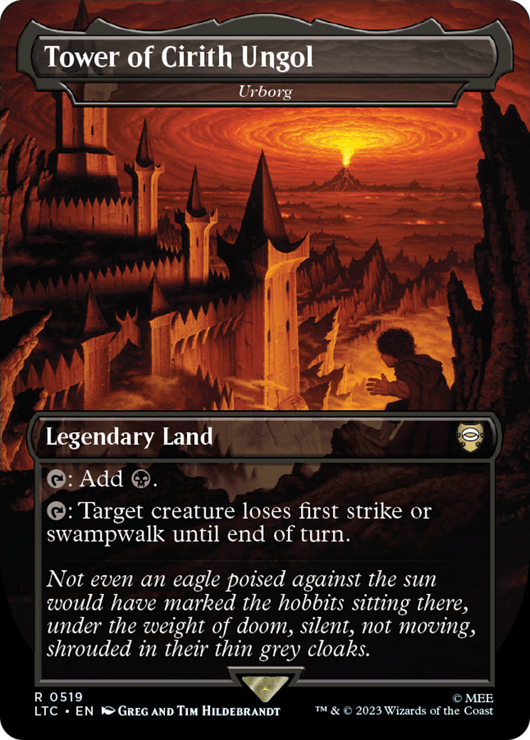 Tower of Cirith Ungol - Urborg (Borderless) [The Lord of the Rings: Tales of Middle-Earth Commander] | Jomio and Rueliete's Cards and Comics