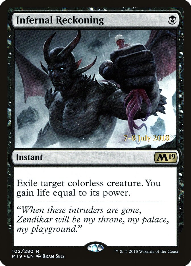 Infernal Reckoning [Core Set 2019 Prerelease Promos] | Jomio and Rueliete's Cards and Comics