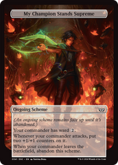 My Champion Stands Supreme (Full Art) [Duskmourn: Archenemy] | Jomio and Rueliete's Cards and Comics