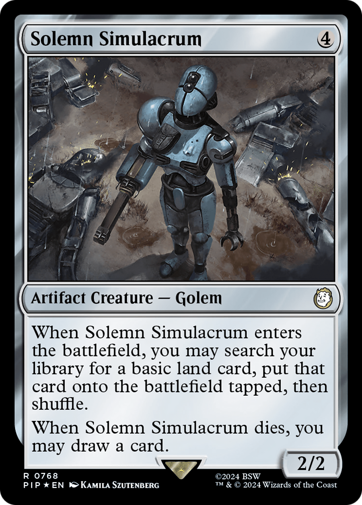 Solemn Simulacrum (Surge Foil) [Fallout] | Jomio and Rueliete's Cards and Comics