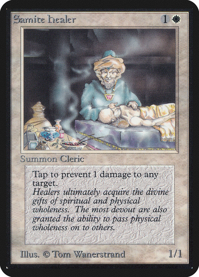 Samite Healer [Alpha Edition] | Jomio and Rueliete's Cards and Comics