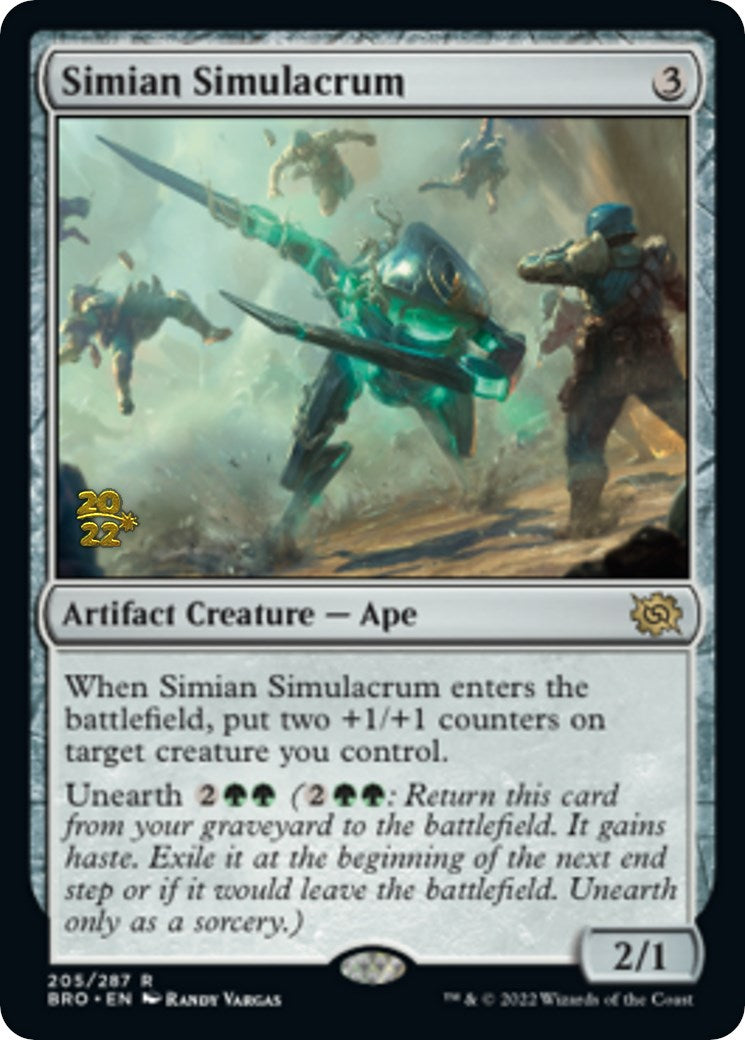 Simian Simulacrum [The Brothers' War Prerelease Promos] | Jomio and Rueliete's Cards and Comics