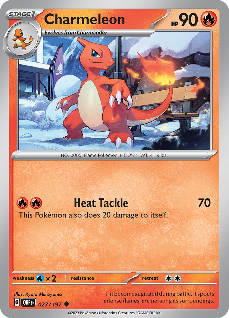 Charmeleon (027/197) [Scarlet & Violet: Obsidian Flames] | Jomio and Rueliete's Cards and Comics