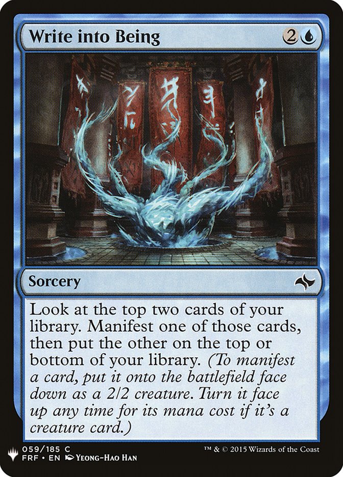 Write into Being [Mystery Booster] | Jomio and Rueliete's Cards and Comics