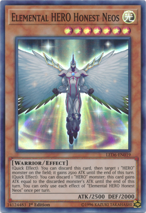 Elemental Hero Honest Neos [LED6-EN019] Super Rare | Jomio and Rueliete's Cards and Comics