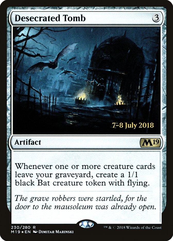 Desecrated Tomb [Core Set 2019 Prerelease Promos] | Jomio and Rueliete's Cards and Comics
