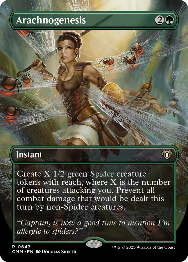 Arachnogenesis (Borderless Alternate Art) [Commander Masters] | Jomio and Rueliete's Cards and Comics