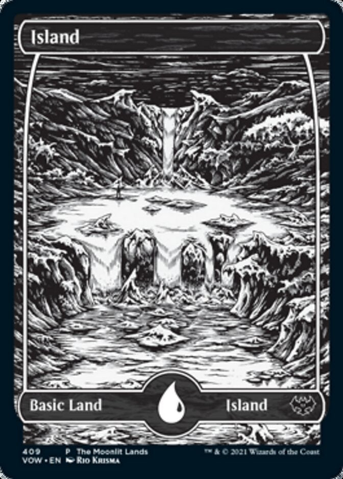 Island (The Moonlit Lands) (Foil Etched) [Innistrad: Crimson Vow Promos] | Jomio and Rueliete's Cards and Comics