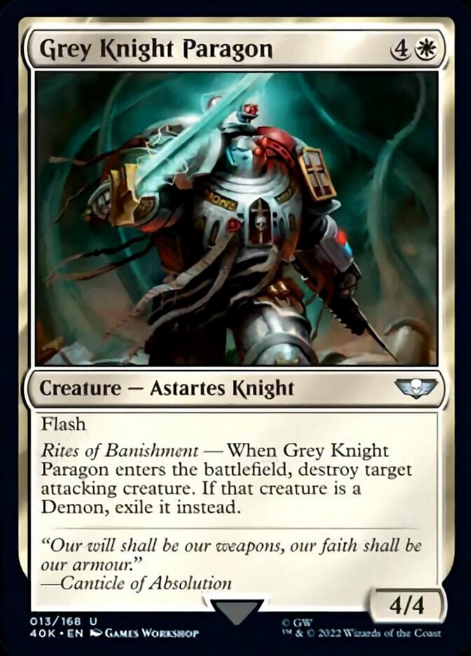 Grey Knight Paragon (Surge Foil) [Warhammer 40,000] | Jomio and Rueliete's Cards and Comics