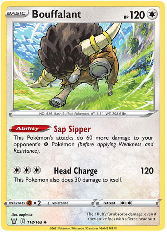 Bouffalant (118/163) [Sword & Shield: Battle Styles] | Jomio and Rueliete's Cards and Comics