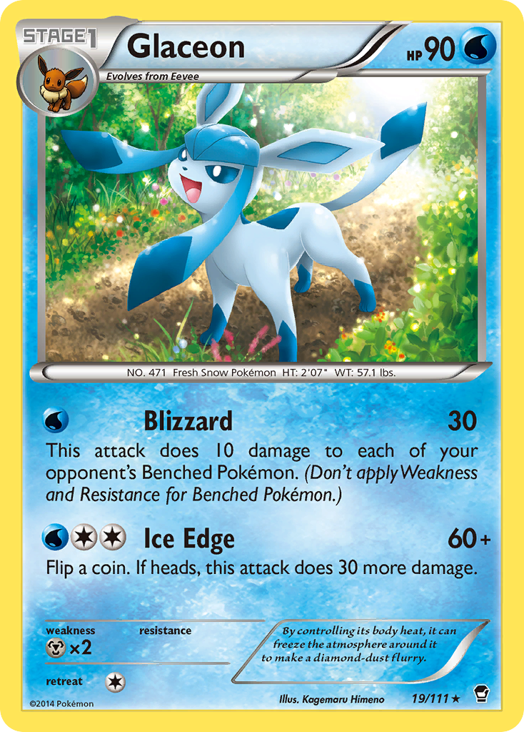 Glaceon (19/111) [XY: Furious Fists] | Jomio and Rueliete's Cards and Comics