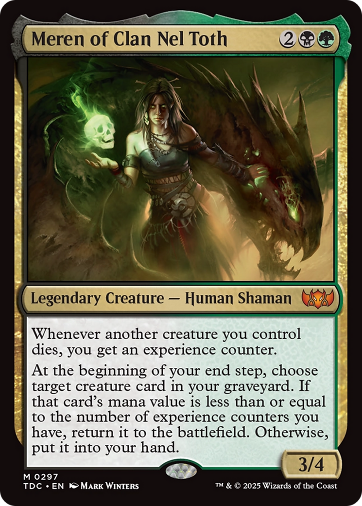 Meren of Clan Nel Toth [Tarkir: Dragonstorm Commander] | Jomio and Rueliete's Cards and Comics