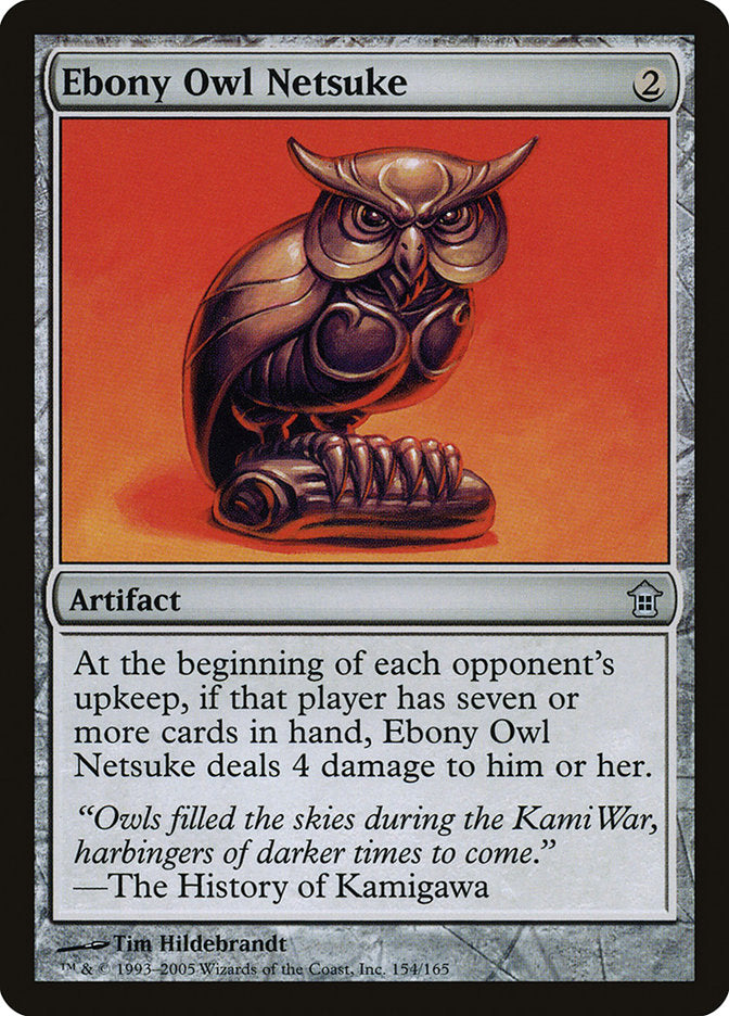 Ebony Owl Netsuke [Saviors of Kamigawa] | Jomio and Rueliete's Cards and Comics