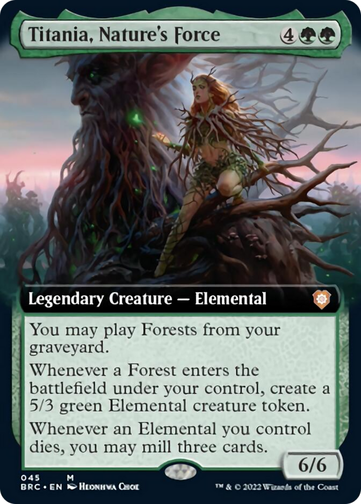 Titania, Nature's Force (Extended Art) [The Brothers' War Commander] | Jomio and Rueliete's Cards and Comics