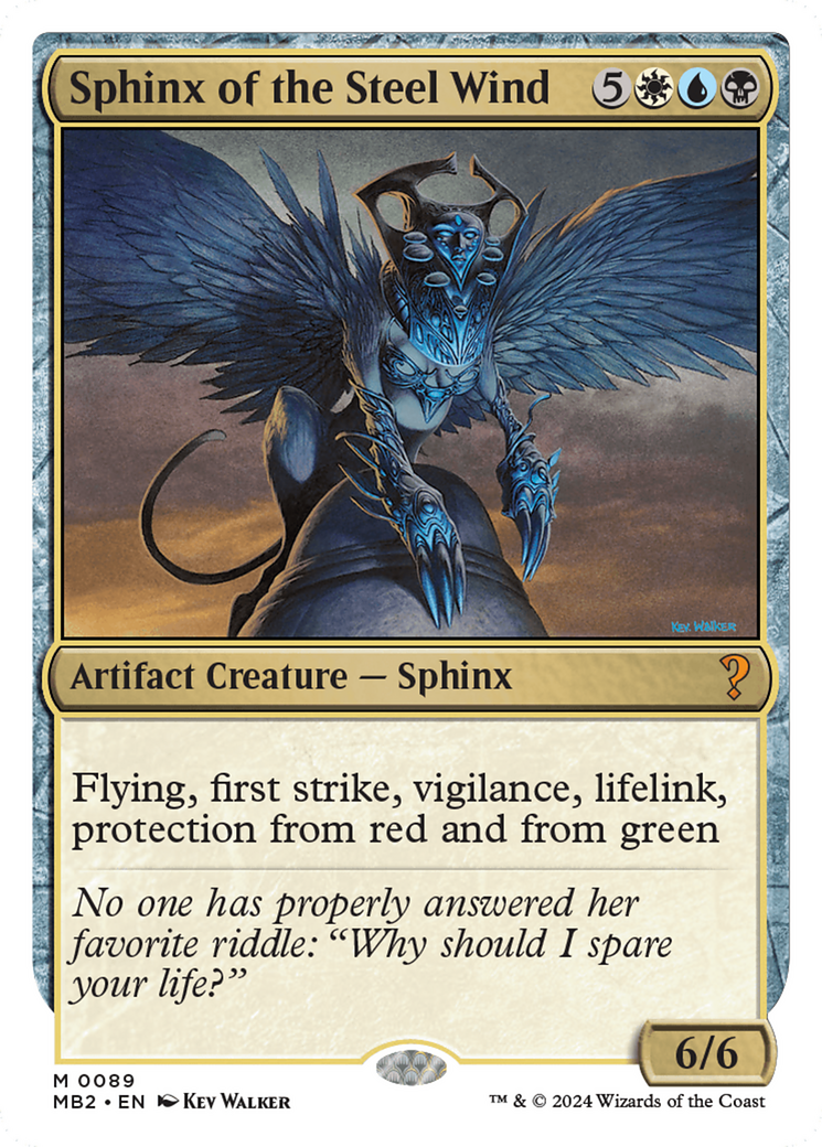 Sphinx of the Steel Wind (White Border) [Mystery Booster 2] | Jomio and Rueliete's Cards and Comics