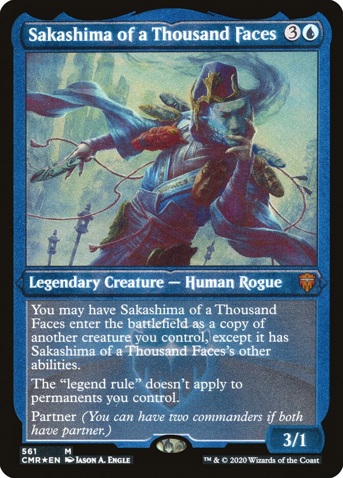 Sakashima of a Thousand Faces (Etched) [Commander Legends] | Jomio and Rueliete's Cards and Comics