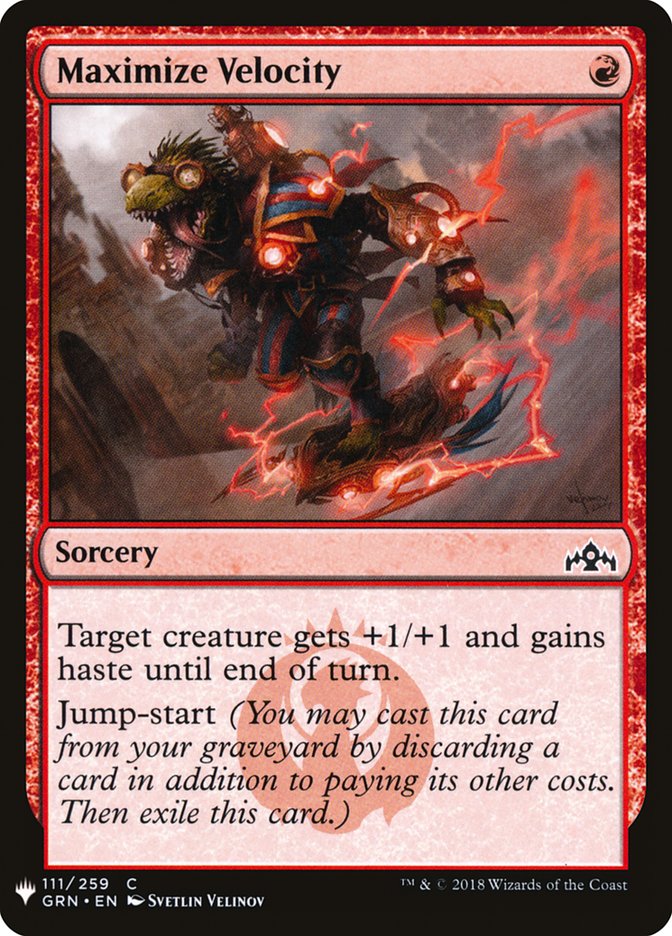 Maximize Velocity [Mystery Booster] | Jomio and Rueliete's Cards and Comics