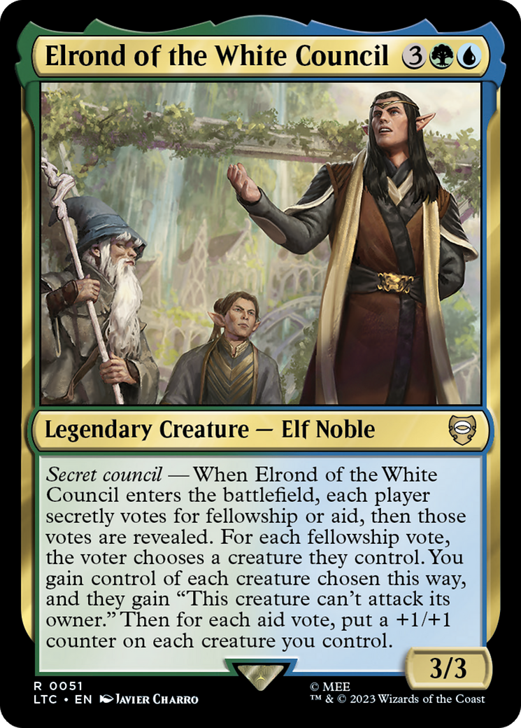 Elrond of the White Council [The Lord of the Rings: Tales of Middle-Earth Commander] | Jomio and Rueliete's Cards and Comics
