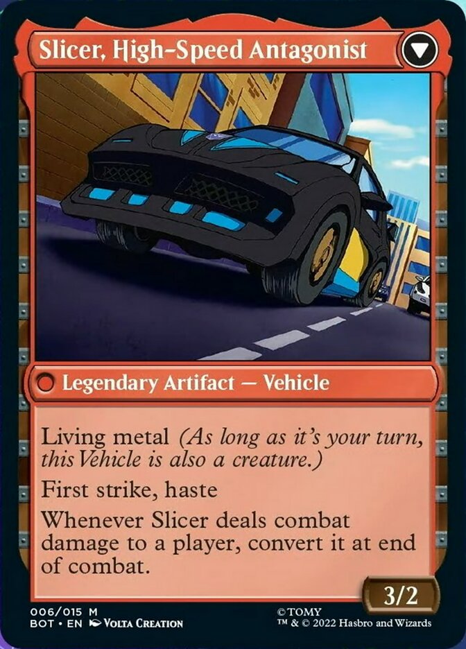 Slicer, Hired Muscle // Slicer, High-Speed Antagonist [Transformers] | Jomio and Rueliete's Cards and Comics