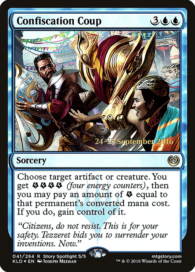 Confiscation Coup [Kaladesh Prerelease Promos] | Jomio and Rueliete's Cards and Comics