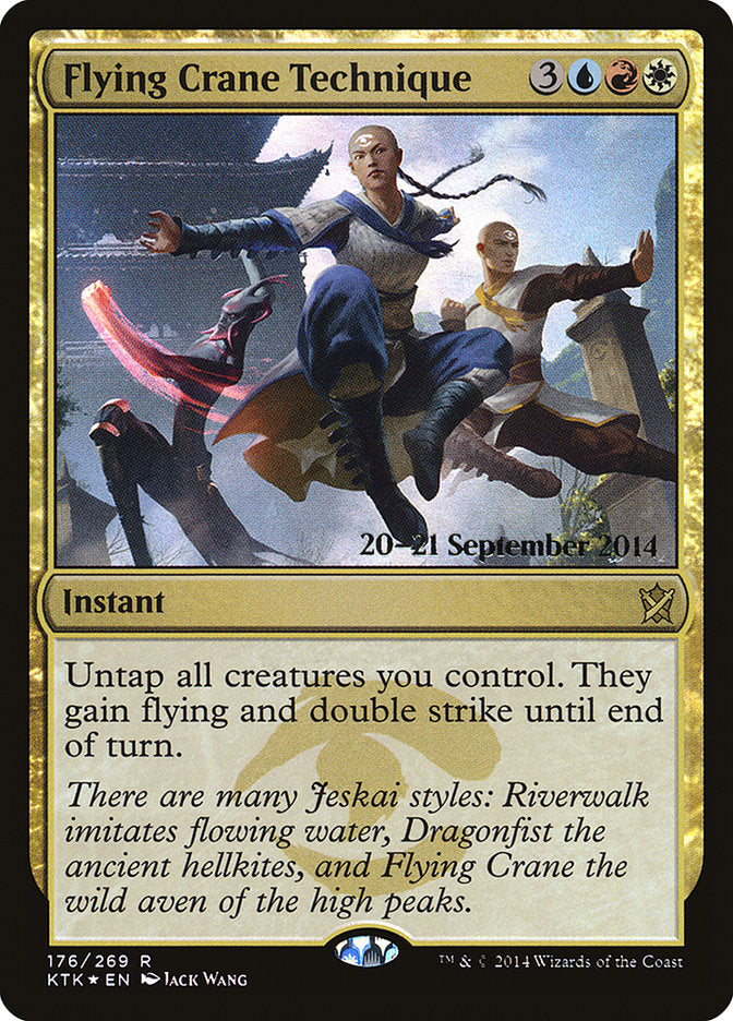 Flying Crane Technique [Khans of Tarkir Prerelease Promos] | Jomio and Rueliete's Cards and Comics